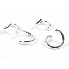 100 6mm Silver Plated Jump Rings